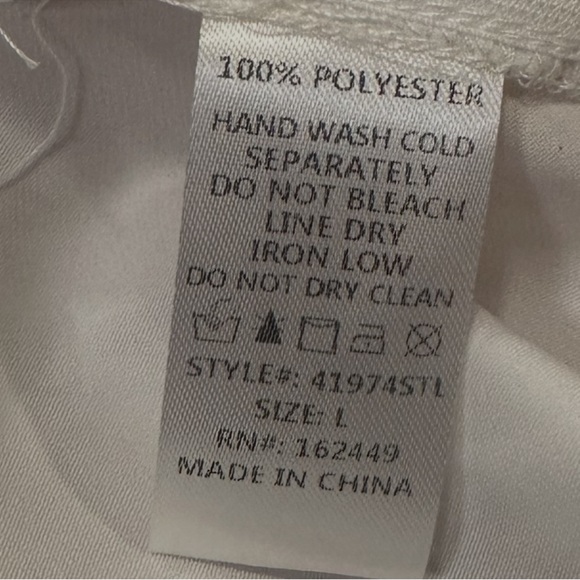 Milk & Honey Printed Pant Set Size Large White Red Halter Top Wide Leg Pants NEW - Picture 14 of 15